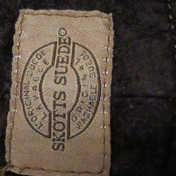 VINTAGE Skotts Suede Genuine Suede Leather Bootcut Flare pants, Size 8 - Picture 6 of 13